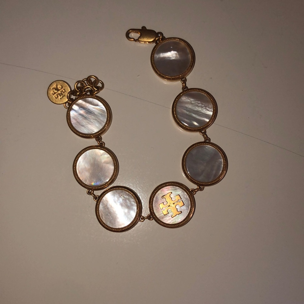 Tory Burch pearl logo bracelet